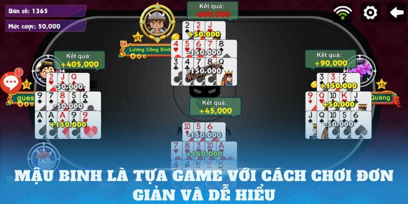 Mậu Binh là tựa game với cách chơi đơn giản và dễ hiểu